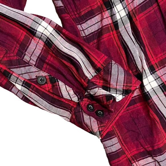 Torrid Shirt Womens 4XL Red Lizzie Twill Plaid Button Up Lumberjack Plus Size‎ 4 - Picture 9 of 12